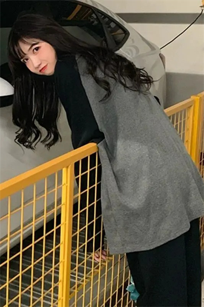 Siyah Raglan Kollu Antrasit Basic Oversize Unisex Uzun Kollu