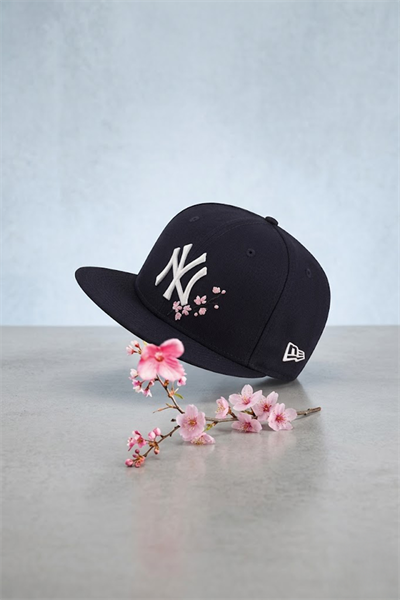 Siyah Sakura NY Baseball Şapka