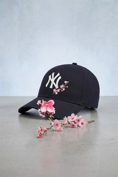 Siyah Sakura NY Baseball Şapka