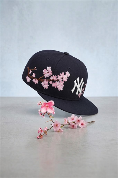 Siyah Sakura NY Baseball Şapka