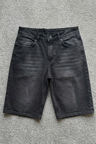 Siyah Taşlamalı kırmızı MZKD Spider Y2K Baggy Unisex Şort