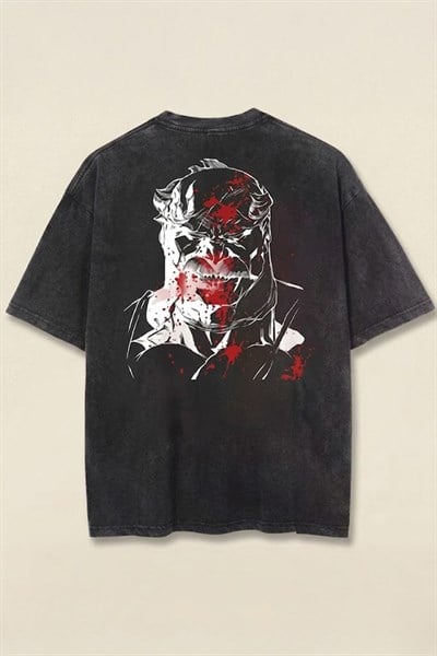 Siyah Yıkamalı Invincible Omni-Man Unisex T-Shirt