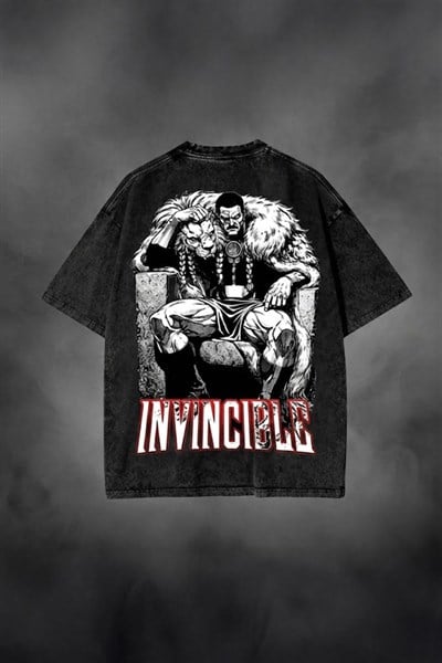 Siyah Yıkamalı Viltrumite Empire Thragg Vintage Wash Unisex T-Shirt