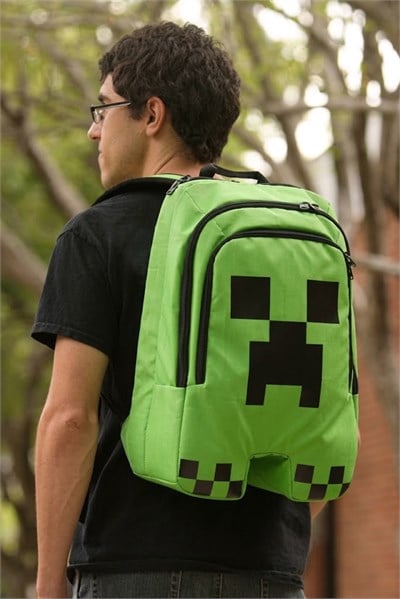 Yeşil Minecraft Creeper Sırt Çantası