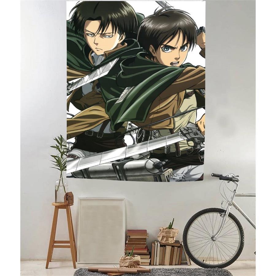 70 X 100 Cm Attack On Titan:Shingeki No Kyojin Duvar Halısı 