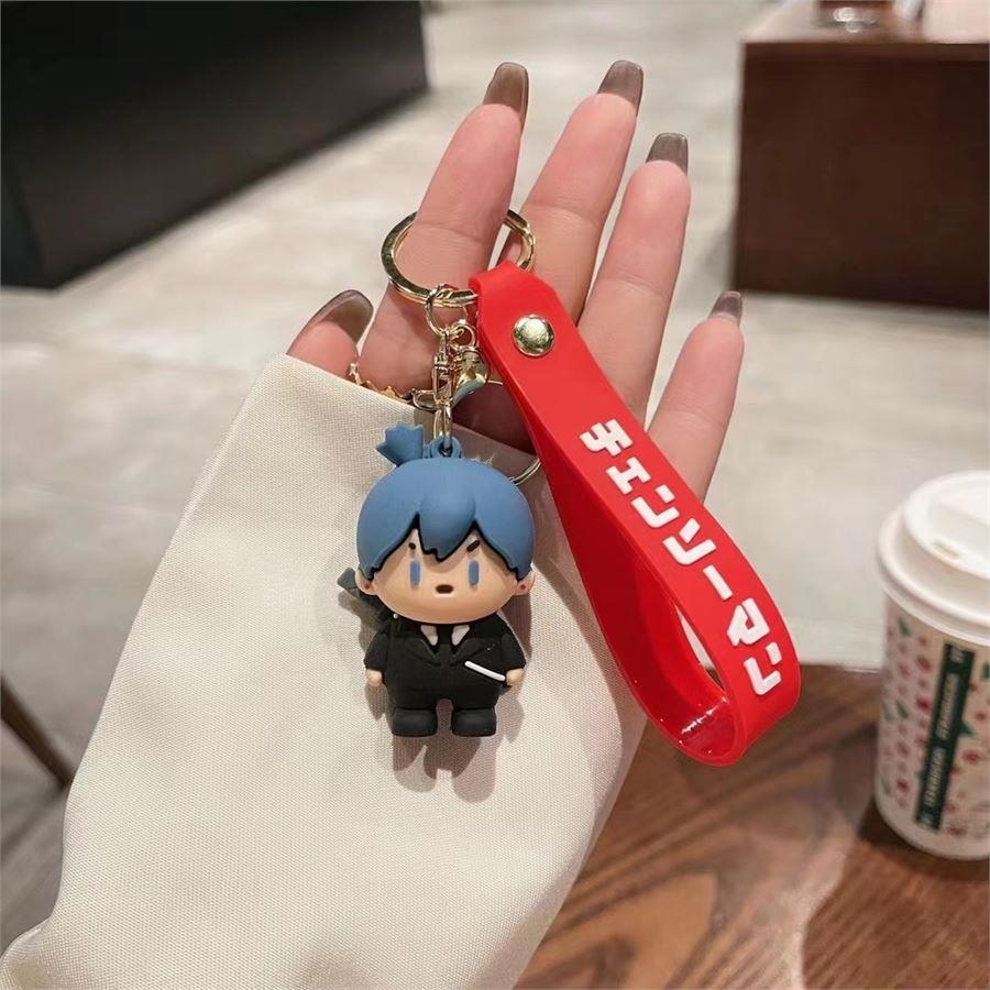 Anime Chainsaw Man - Aki Hayakawa Mini Figür Silikon Anahtarlık