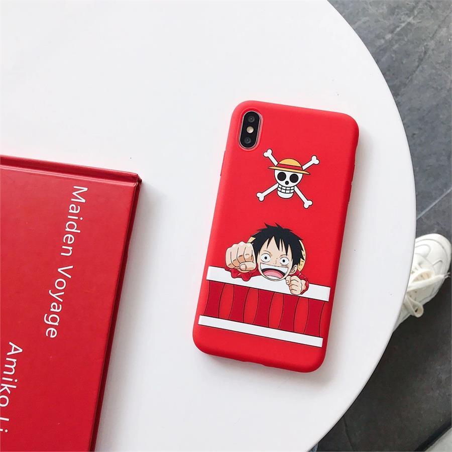 Anime One Piece : Monkey D. Luffy Kırmızı Iphone Telefon Kılıfları