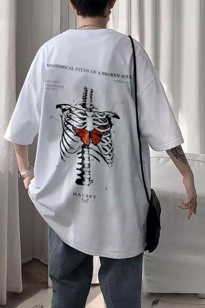 Beyaz Halsey - Anatomical Study Of A Broken Soul Gotik Unisex T-Shirt