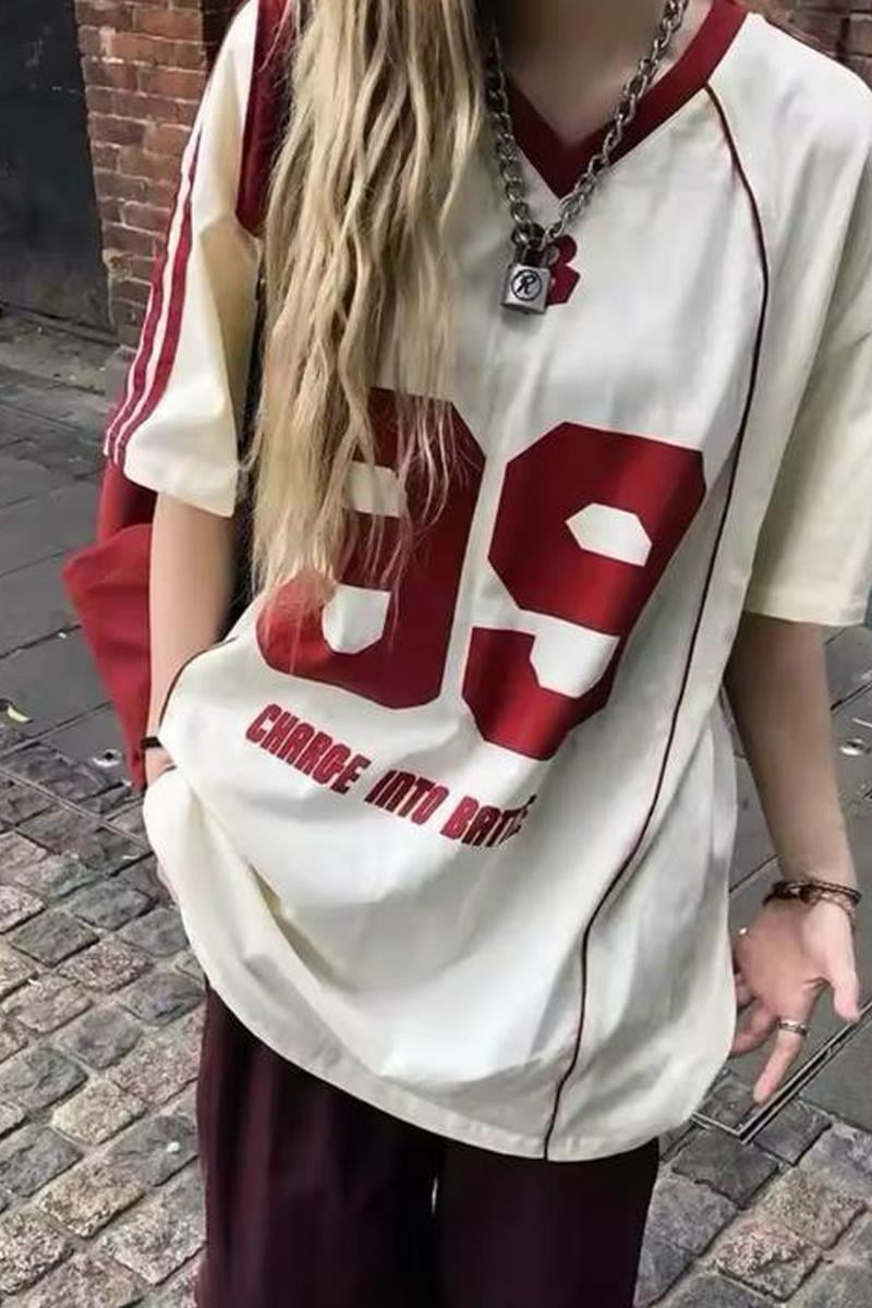 Beyaz Kırmızı Şeritli Charge Into Battle Unisex T-shirt