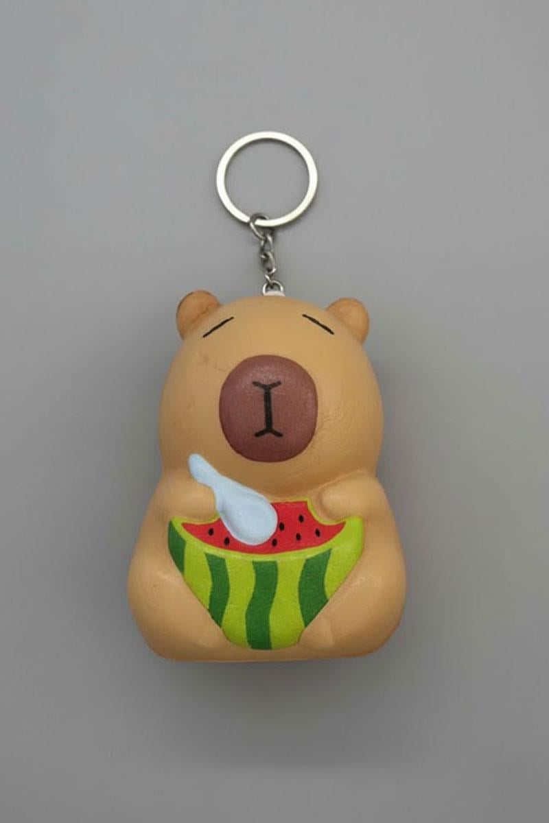 CapyBara Eating Watermelon Squishy Anahtarlık