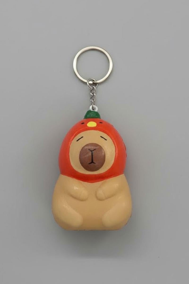 CapyBara Fruit Hat Squishy Anahtarlık