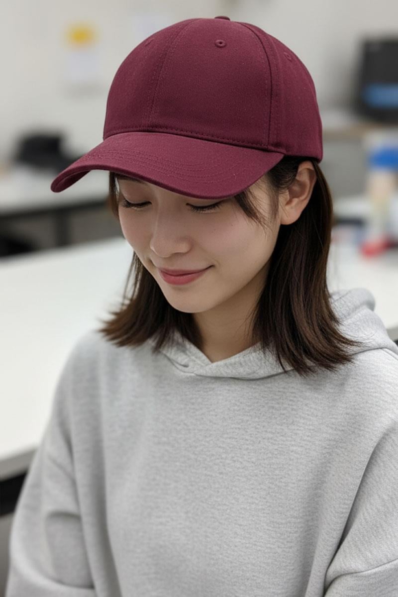 Düz Bordo Unisex Şapka