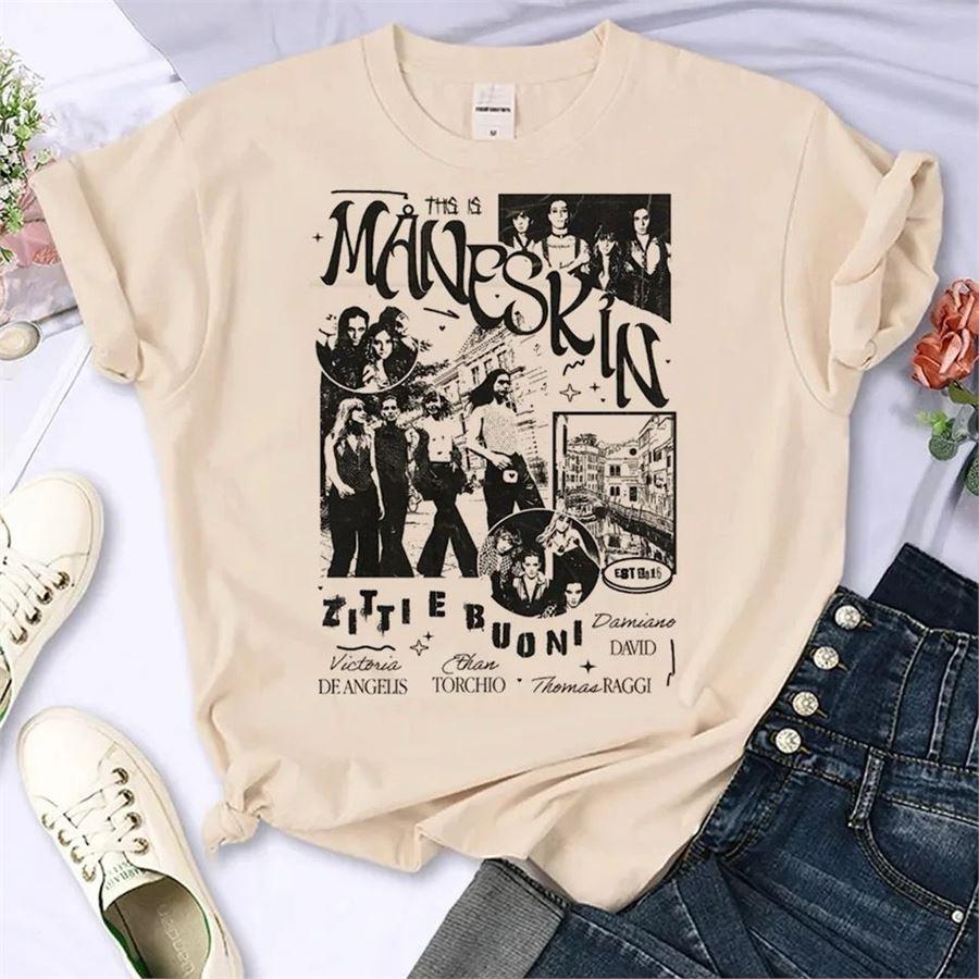 Ekru This İs Maneskin Zitti E Buoni Unisex T-Shirt