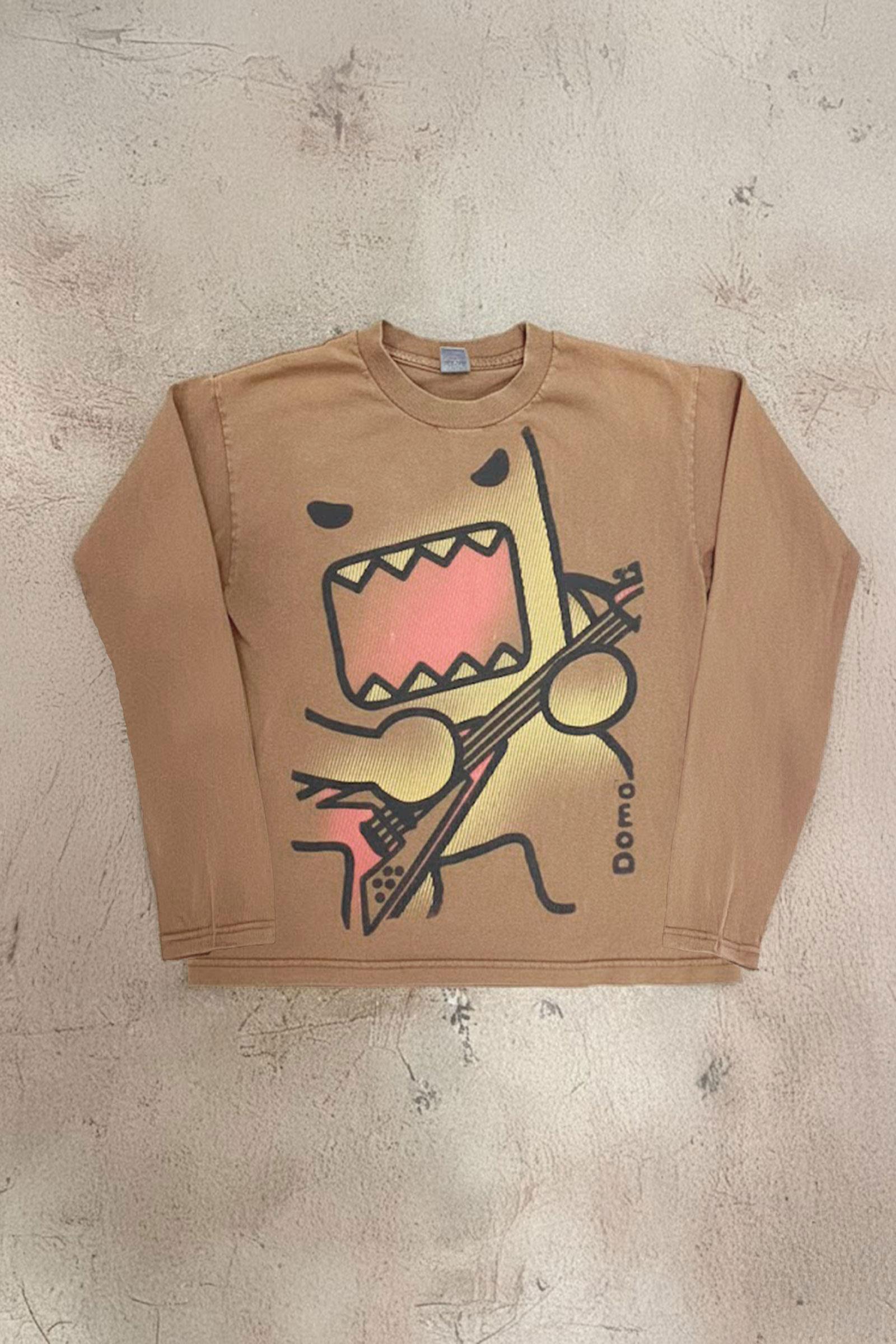 Kahverengi Guitarist Caricature Unisex Sweatshirt