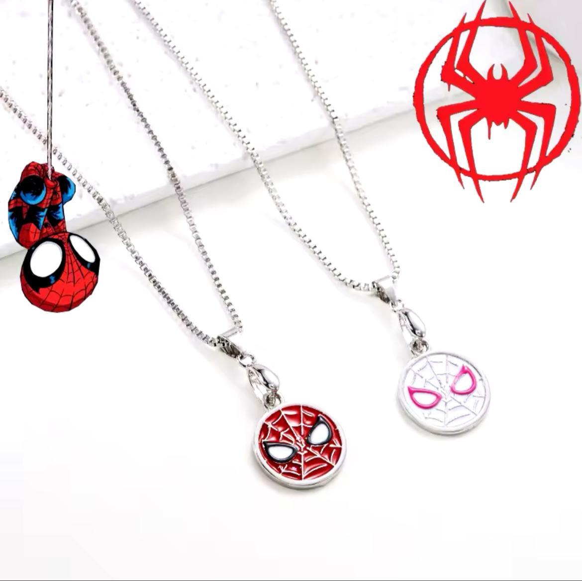 Kırmızı & Beyaz Spider Face Çift Kolye