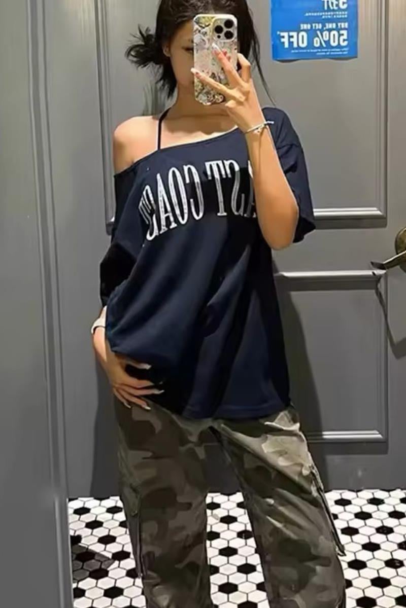 Lacivert East Coast Kısa Kol T-shirt