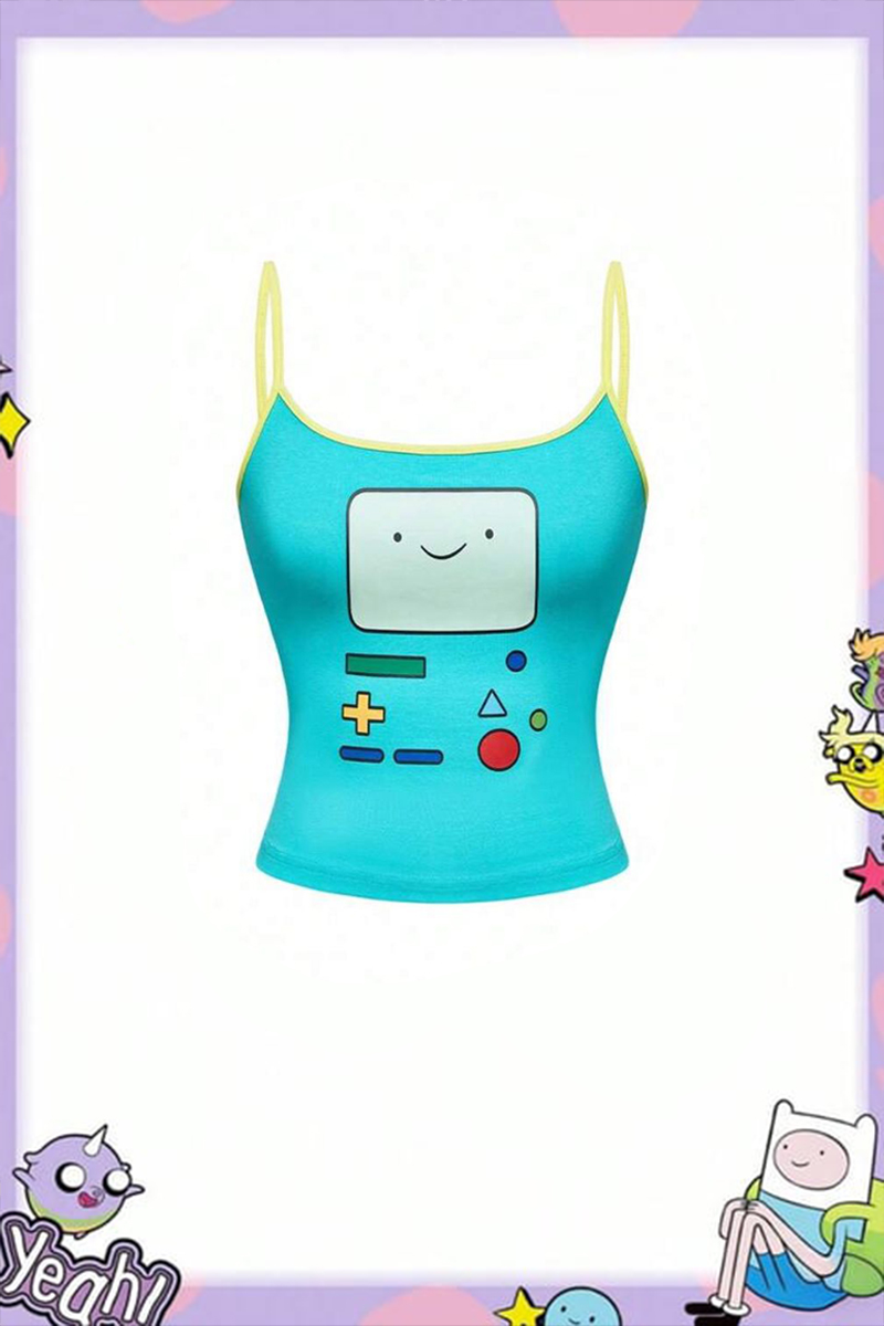 Mavi Adventure Time BMO Y2K Askılı Crop