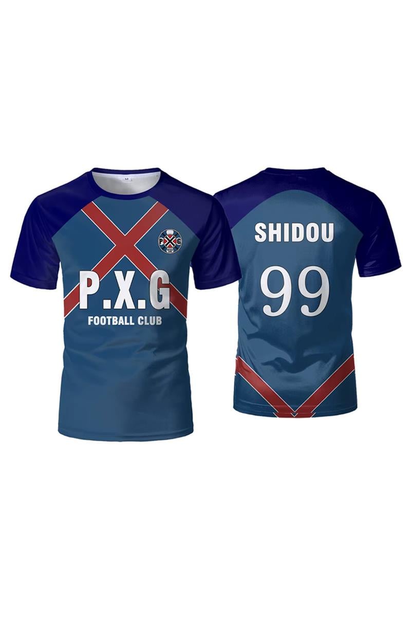 Mavi Anime Blue Lock 99 Shidou Forma Unisex T-shirt