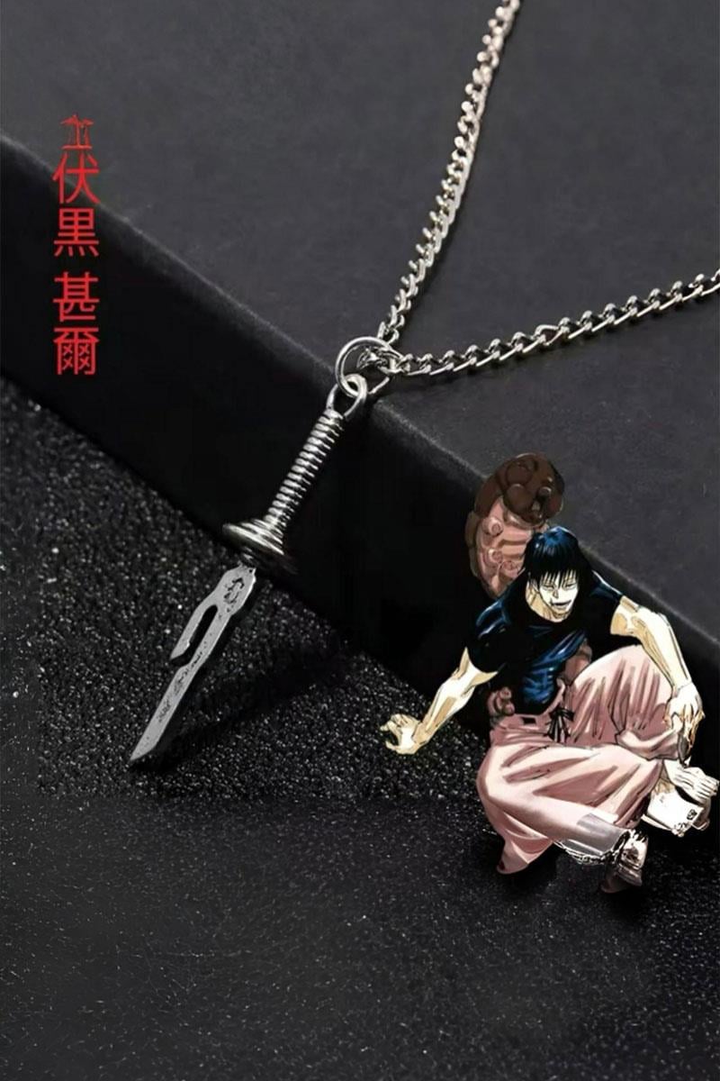 Silver Anime Jujutsu Kaisen Fushiguro Toji Kolye