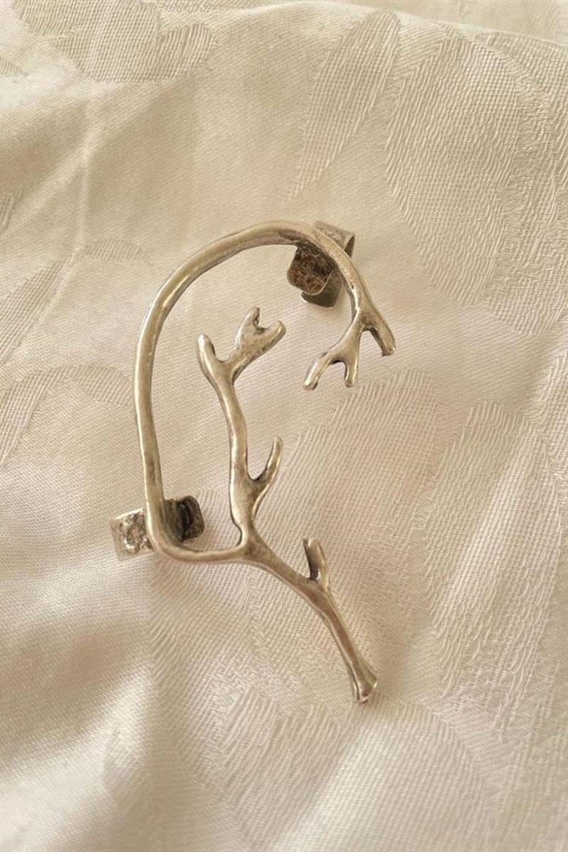Silver Elf Kulağı Sarmal küpe