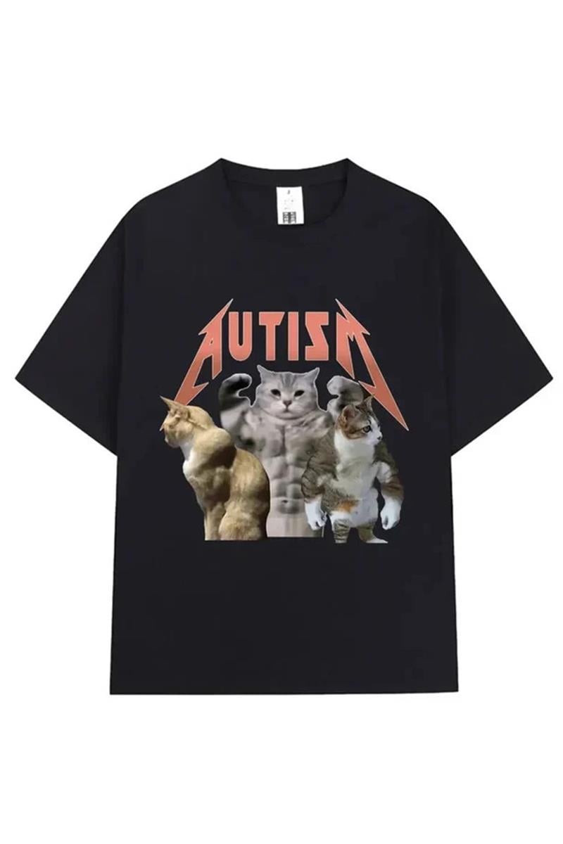 Siyah Autism Cats Unisex T-shirt