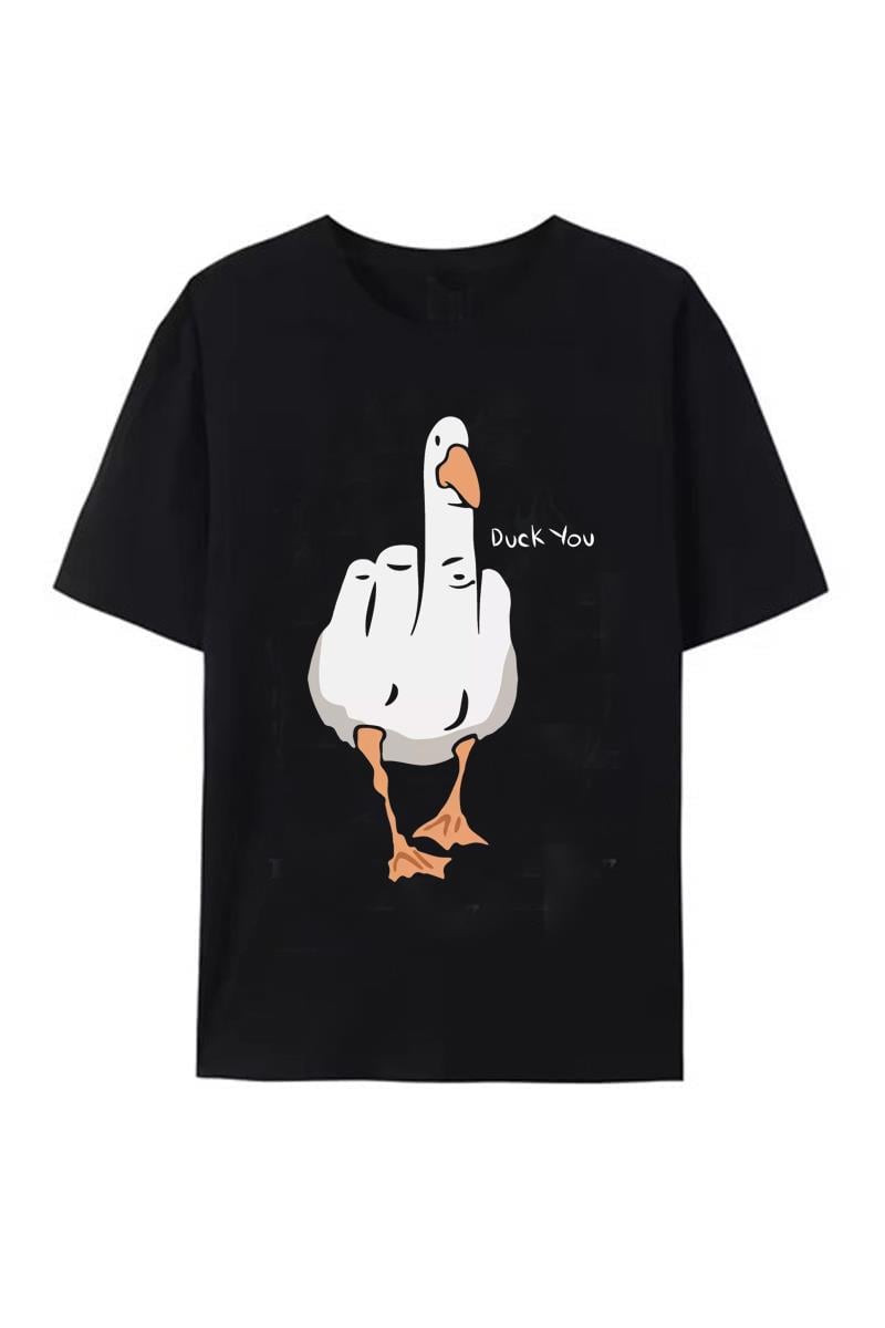 Siyah Duck You Unisex T-shirt