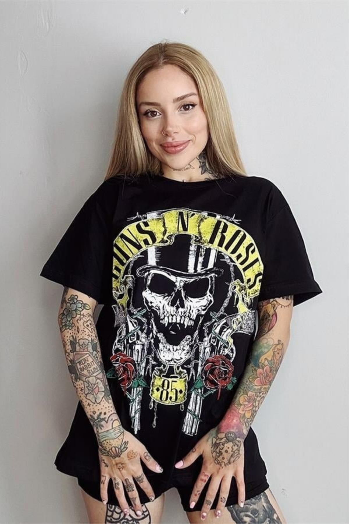 Siyah Guns N' Roses Unisex T-shirt