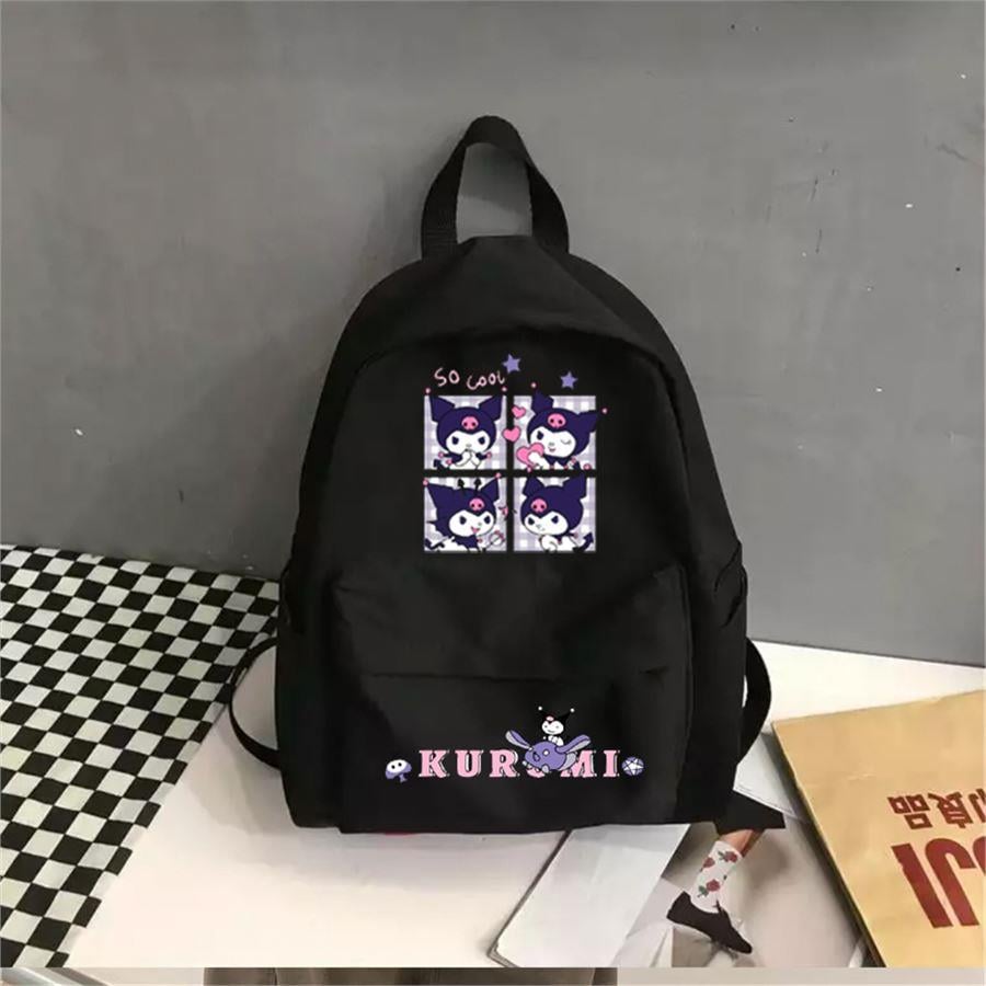 Suluklu Siyah Anime Harajuku Kuromi - So Cool Okul Sırt Çantası