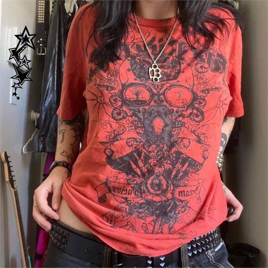 Yavruağzı Vintage Fox Rider Cyber Grunge Unisex T-shirt