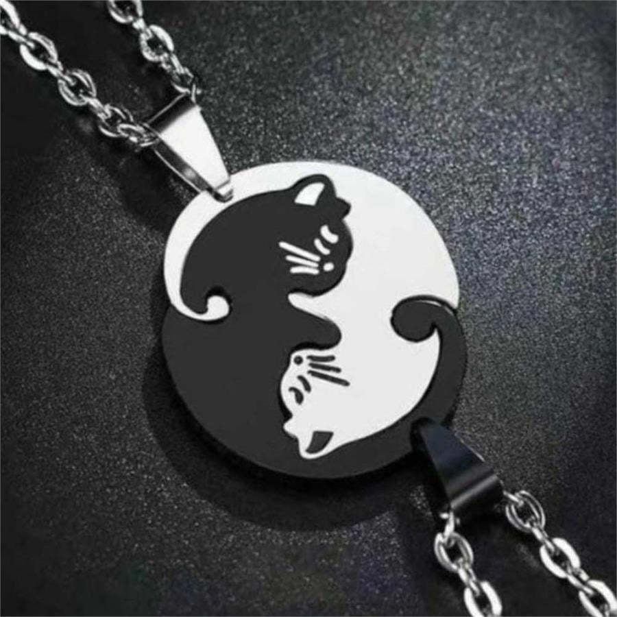 Ying Yang Cat Çift Kolye