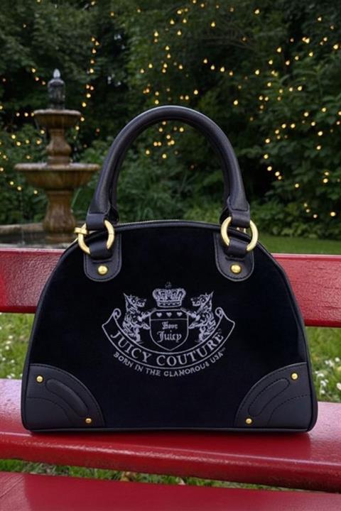 Siyah Juicy Couture Mini Bowling Çanta