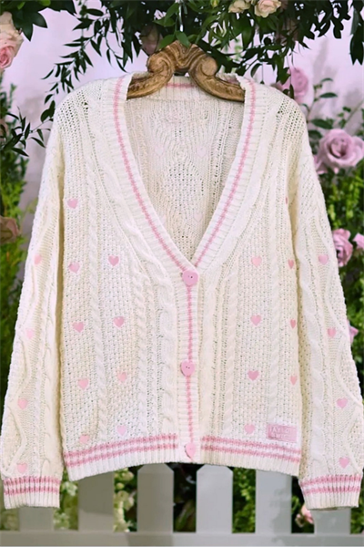 Bej Pembe Taylor Swift - Lover Cardigan Oversize Hırka