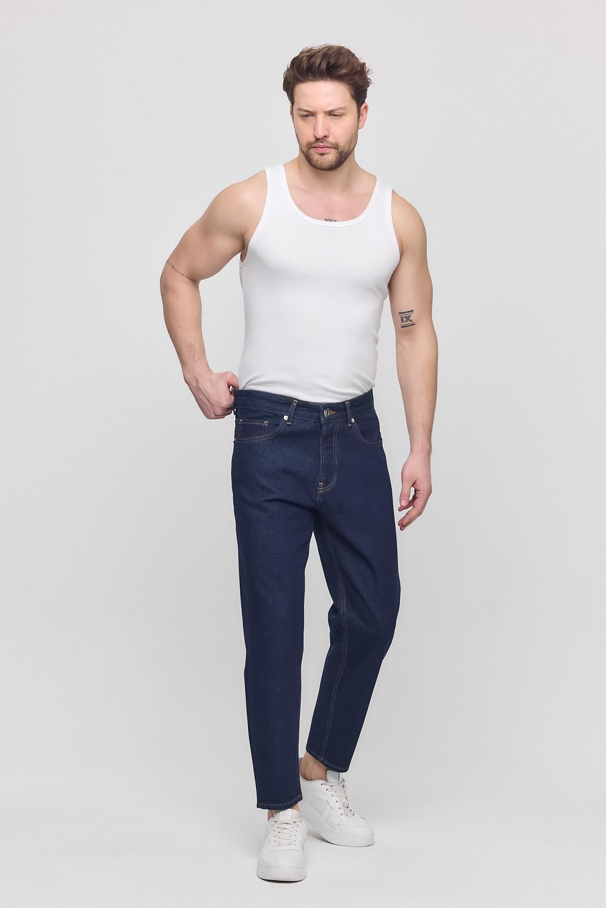 Erkek Diaz Slim Fit Kot Pantolon Lacivert