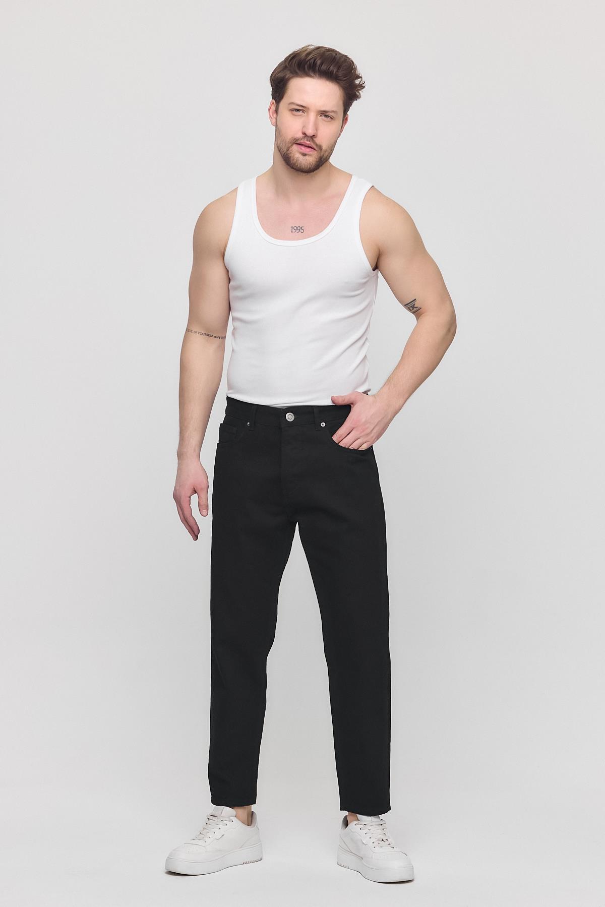 Erkek Diaz Slim Fit Kot Pantolon Siyah