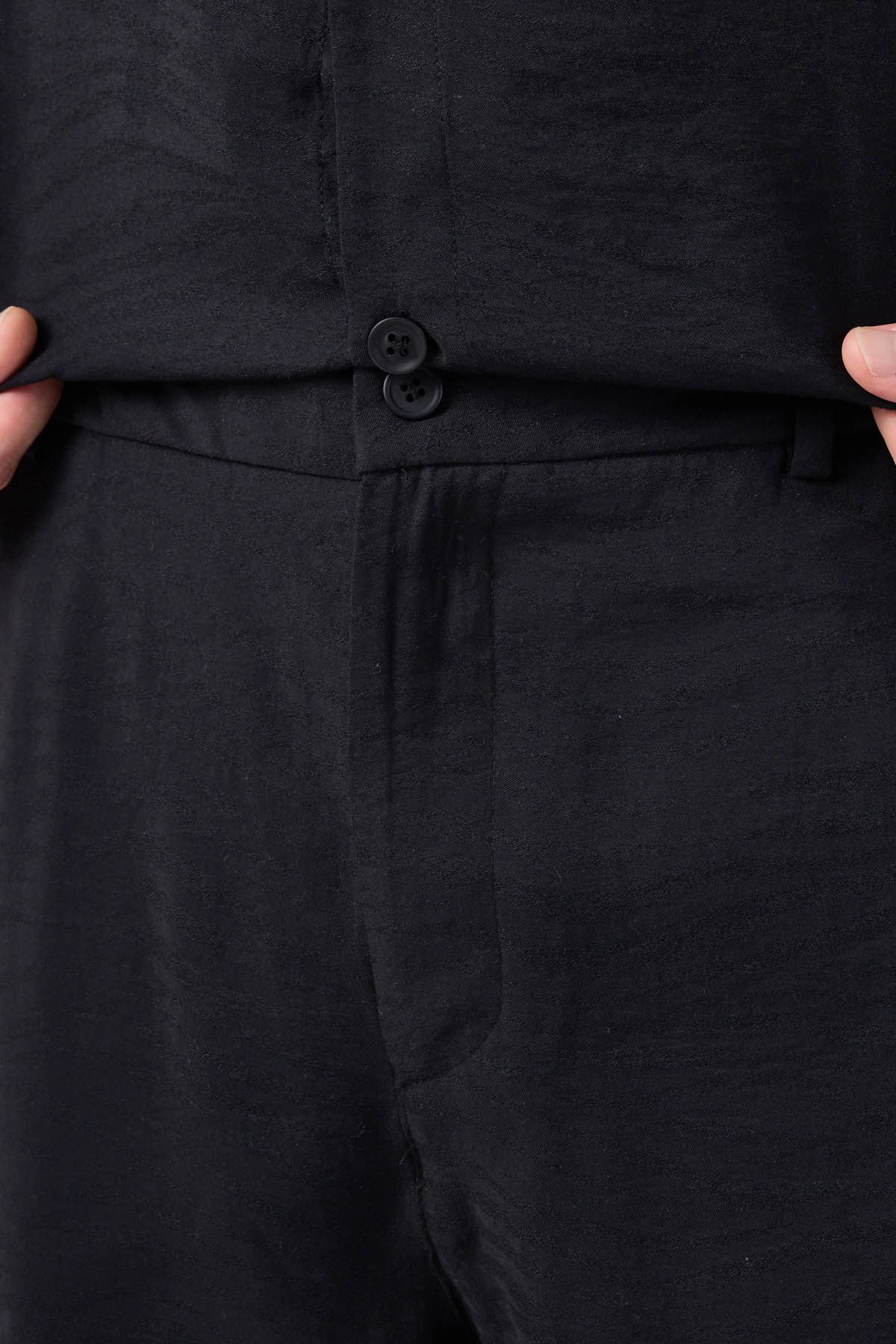 Erkek Leon&zaragoza Desenli  Oversize Şortlu Takım Siyah