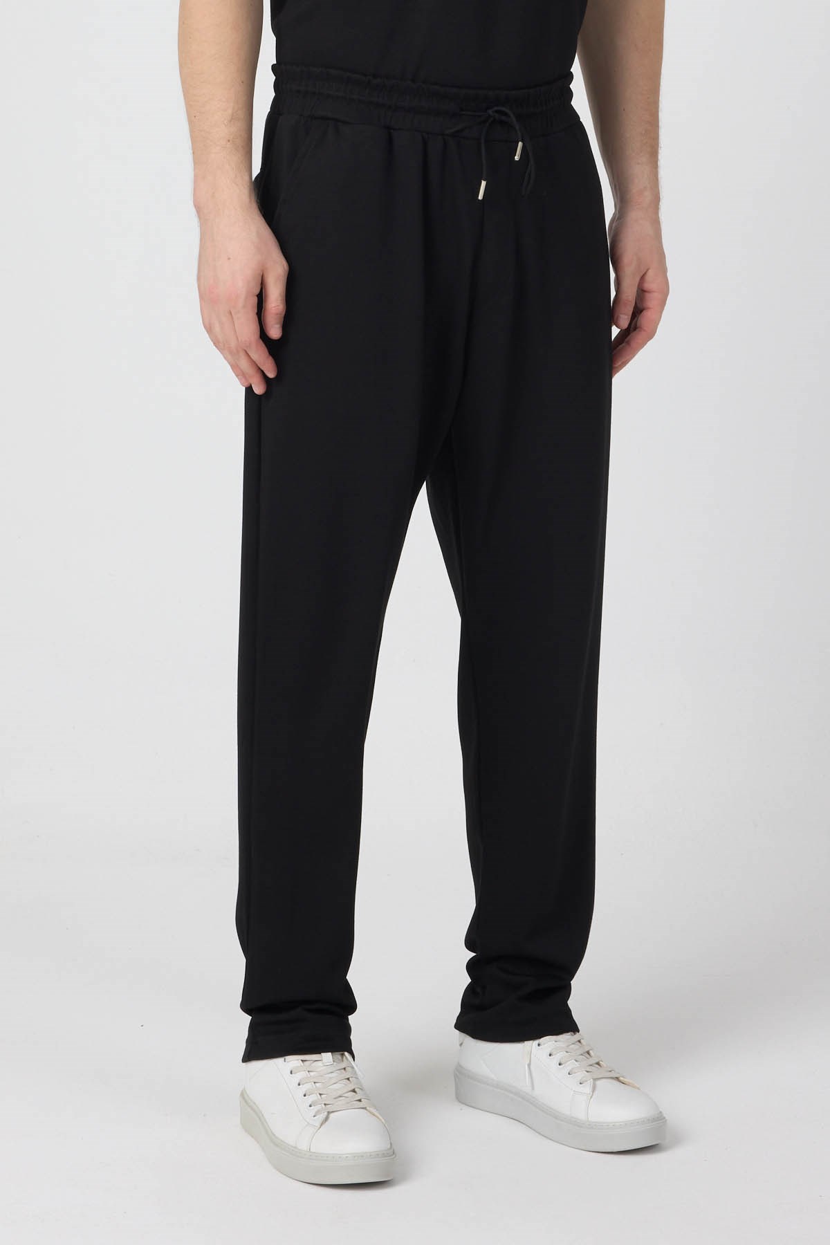 Erkek Örme Viskon Takım Siyah