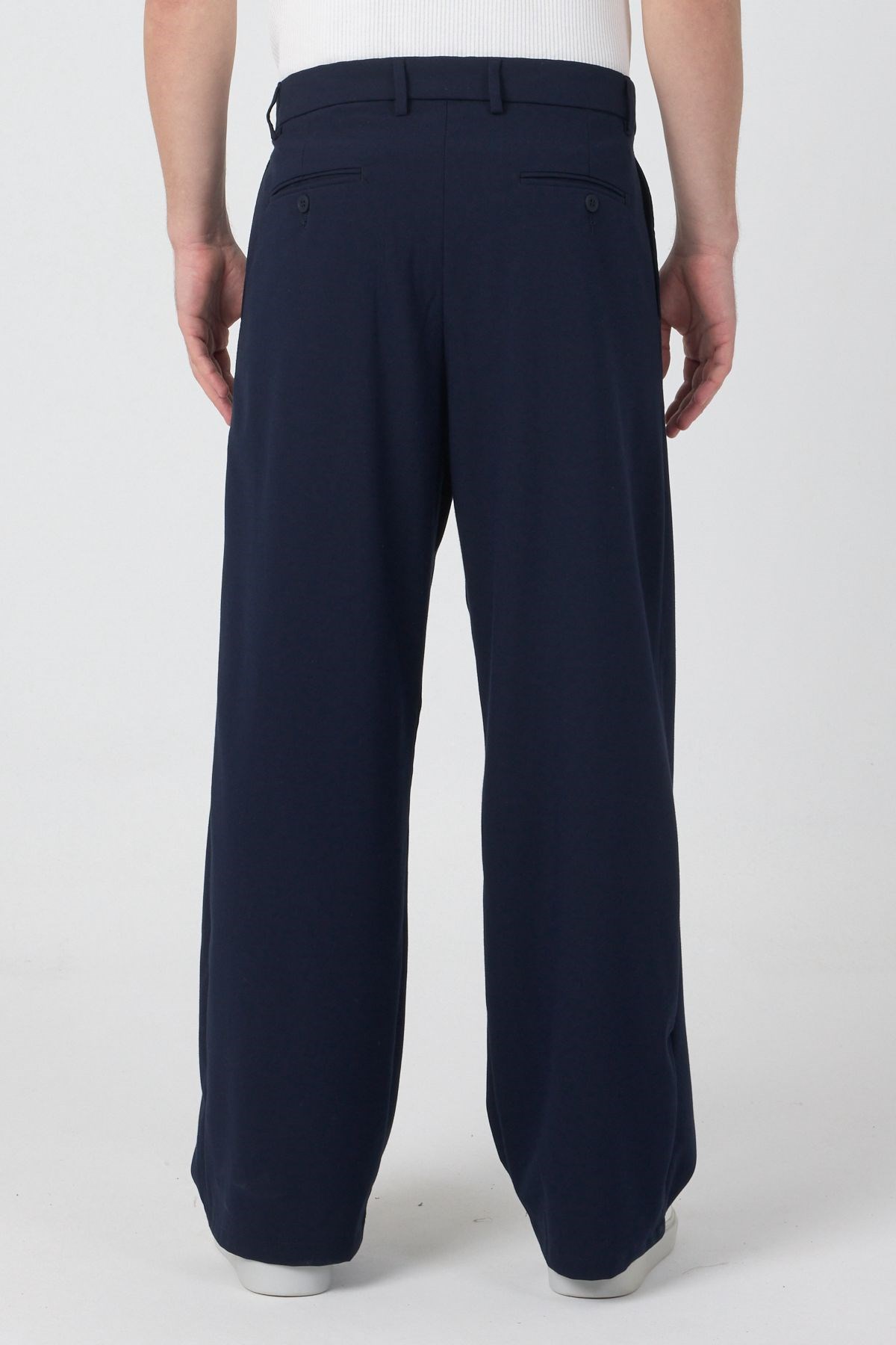 Erkek Pileli Fashion Pantolon Lacivert