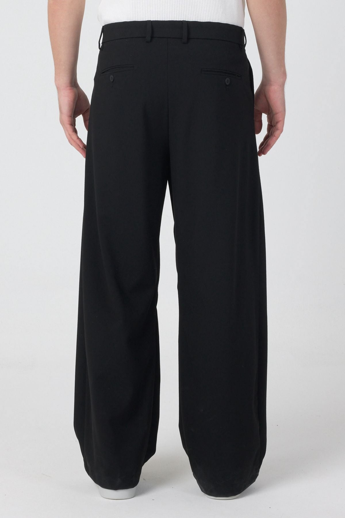 Erkek Pileli Fashion Pantolon Siyah