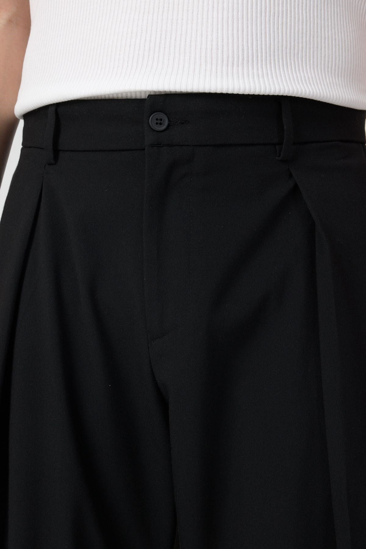 Erkek Pileli Fashion Pantolon Siyah