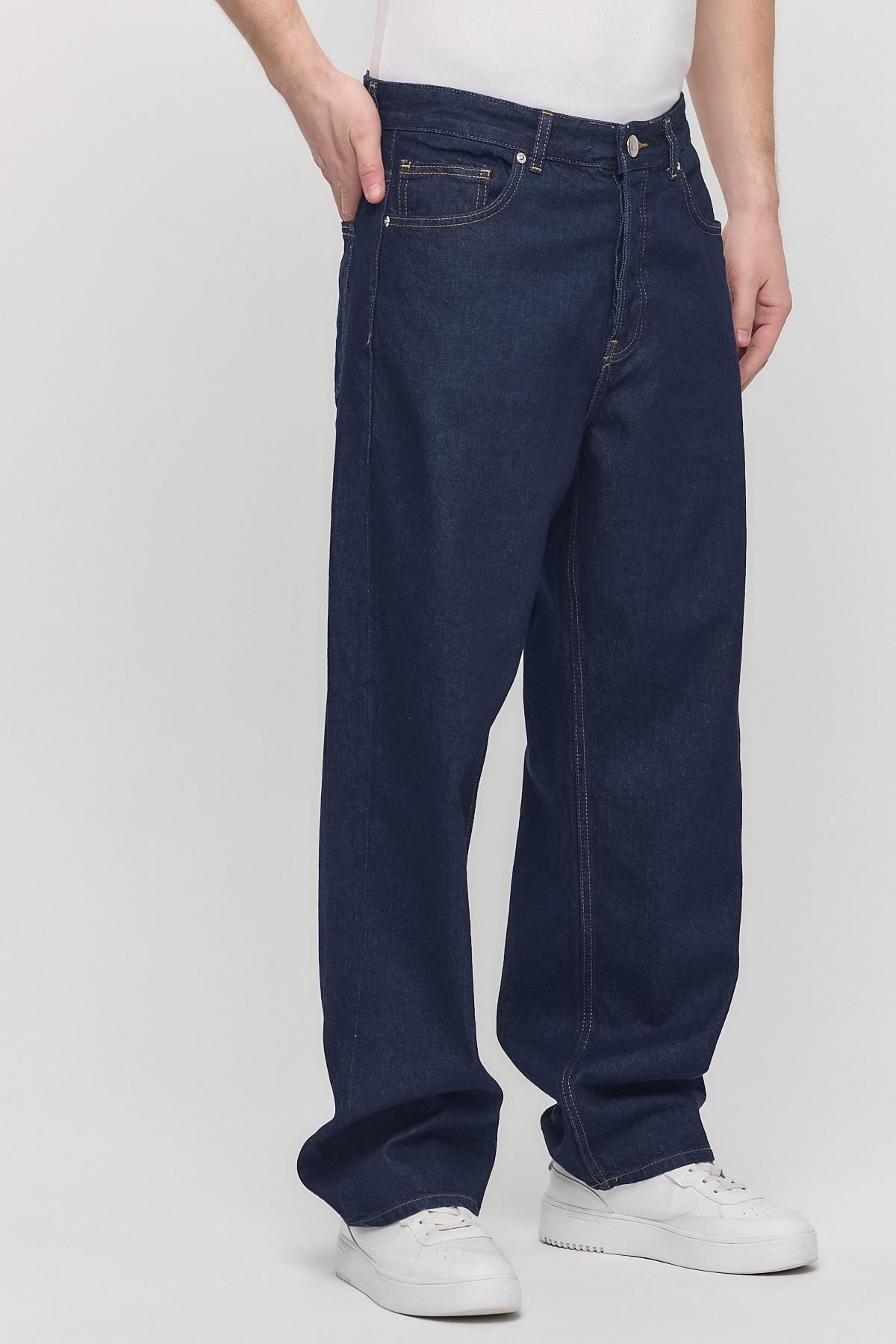Erkek Rodri Baggy Jeans Lacivert