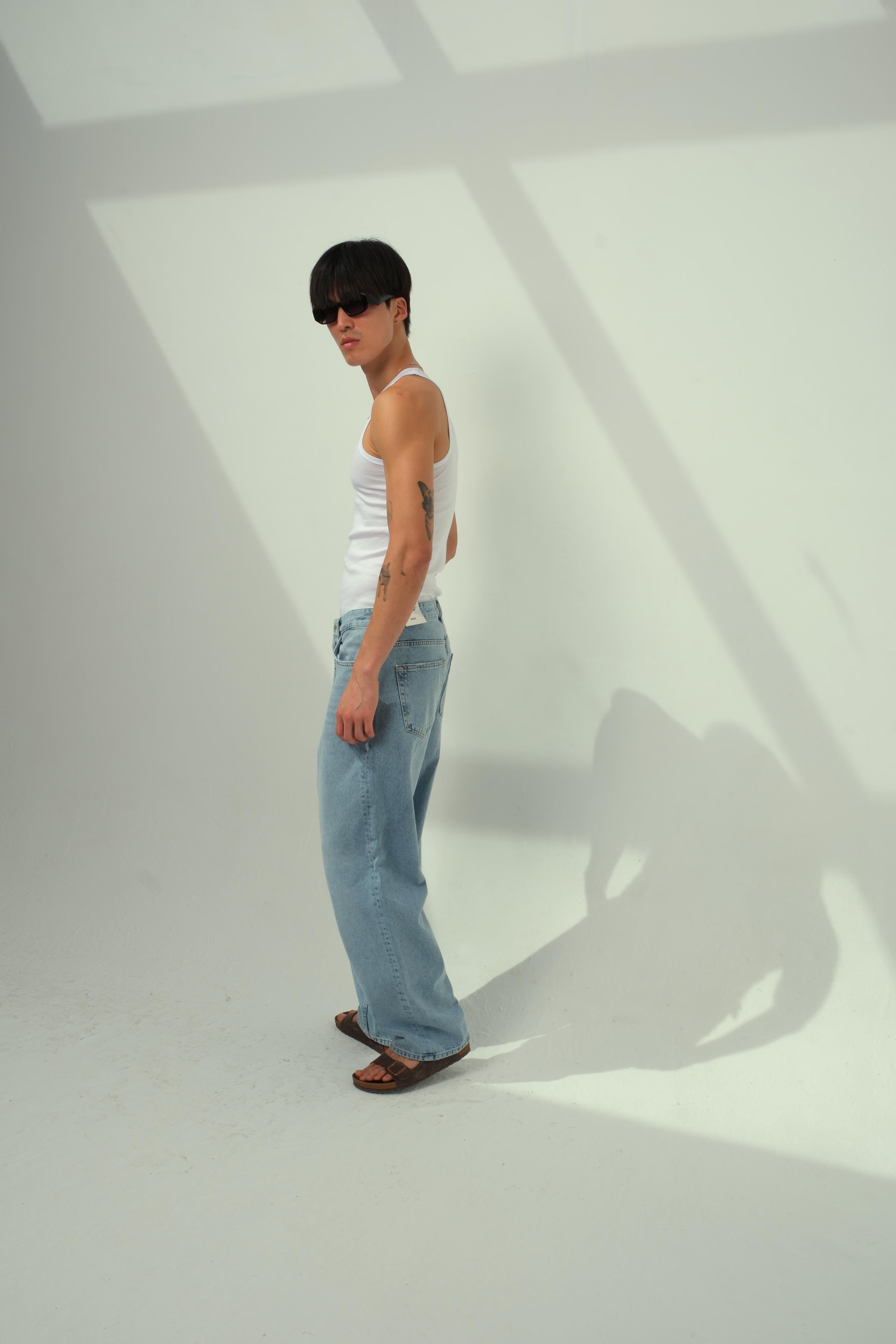 Erkek Rodri Baggy Jeans Mavi