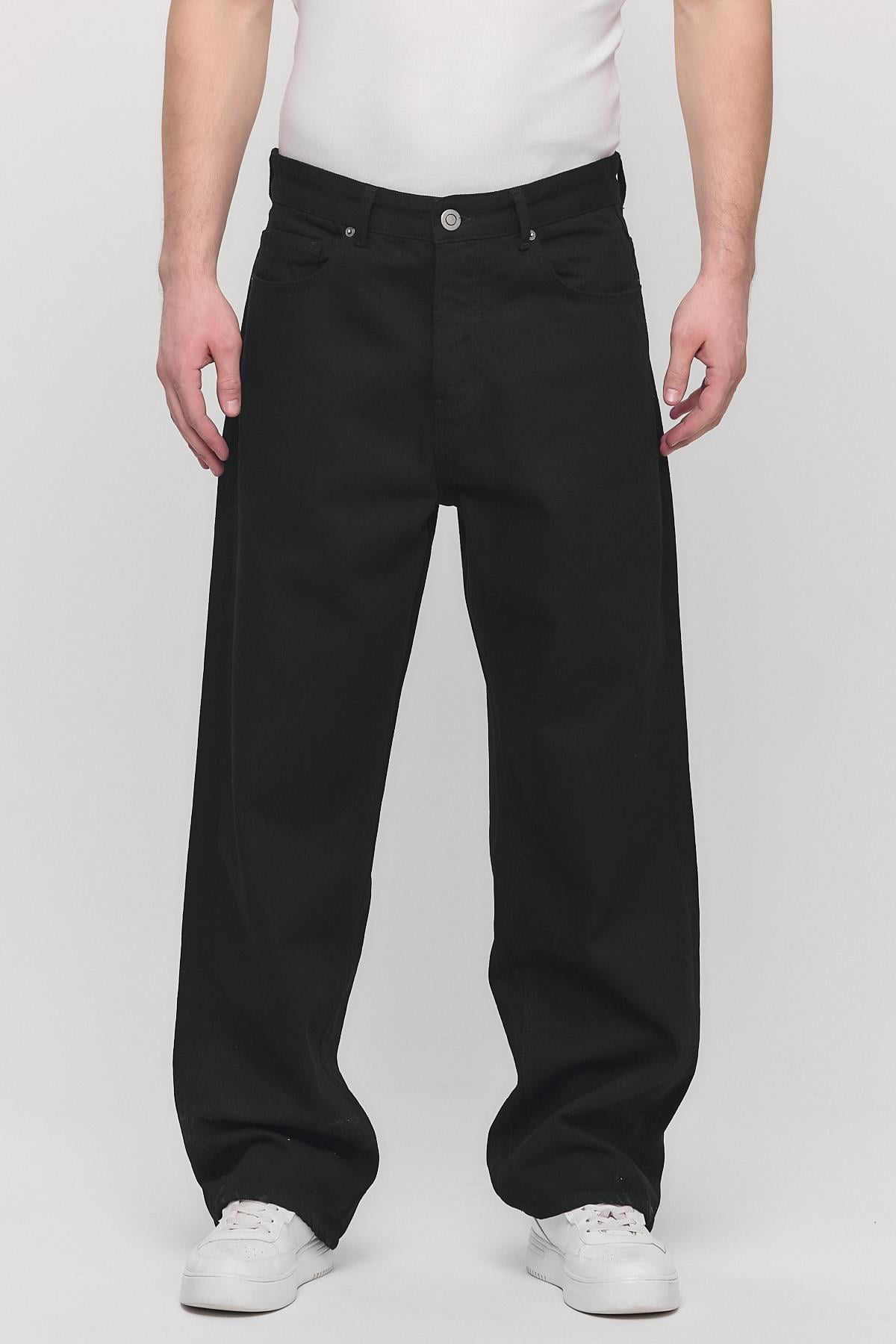 Erkek Rodri Baggy Jeans Siyah