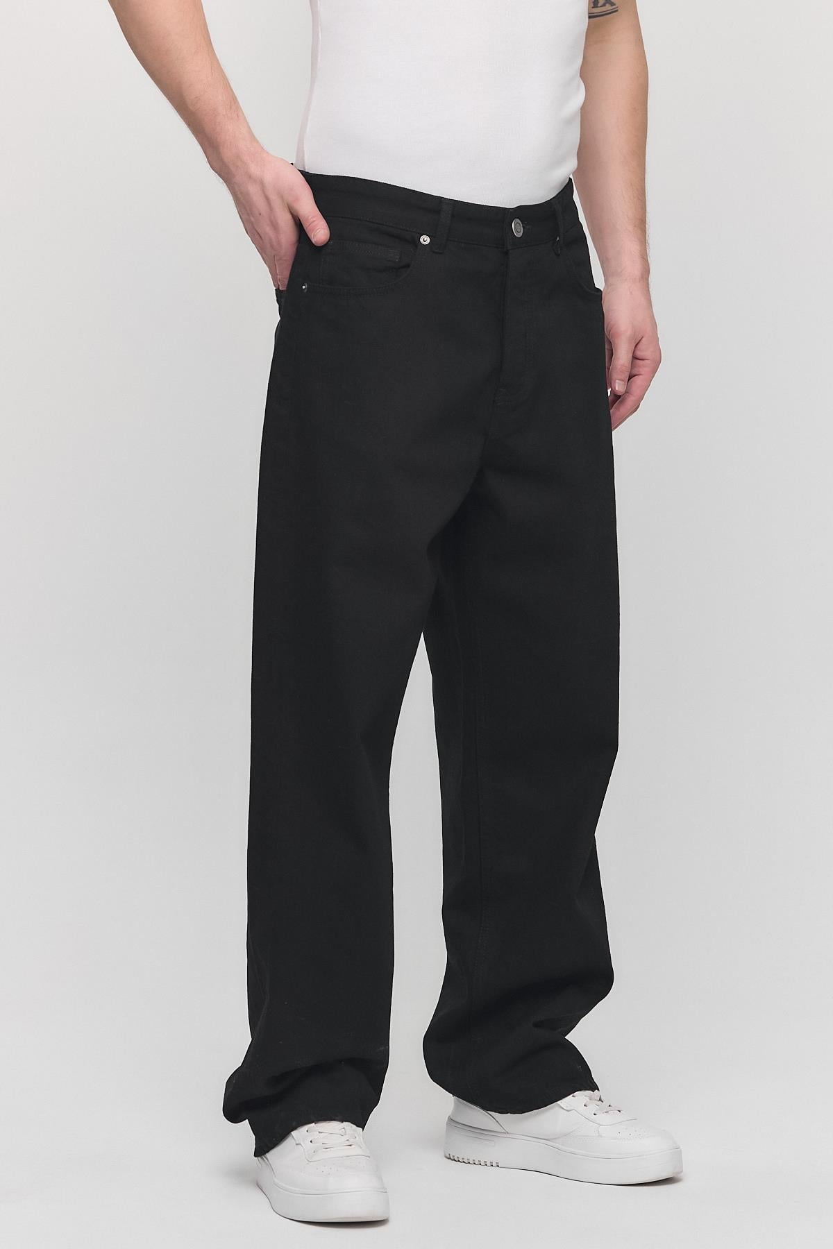 Erkek Rodri Baggy Jeans Siyah