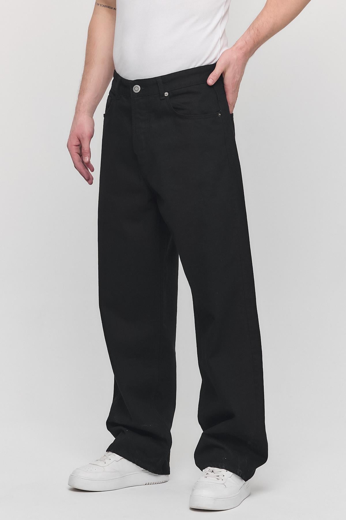 Erkek Rodri Baggy Jeans Siyah
