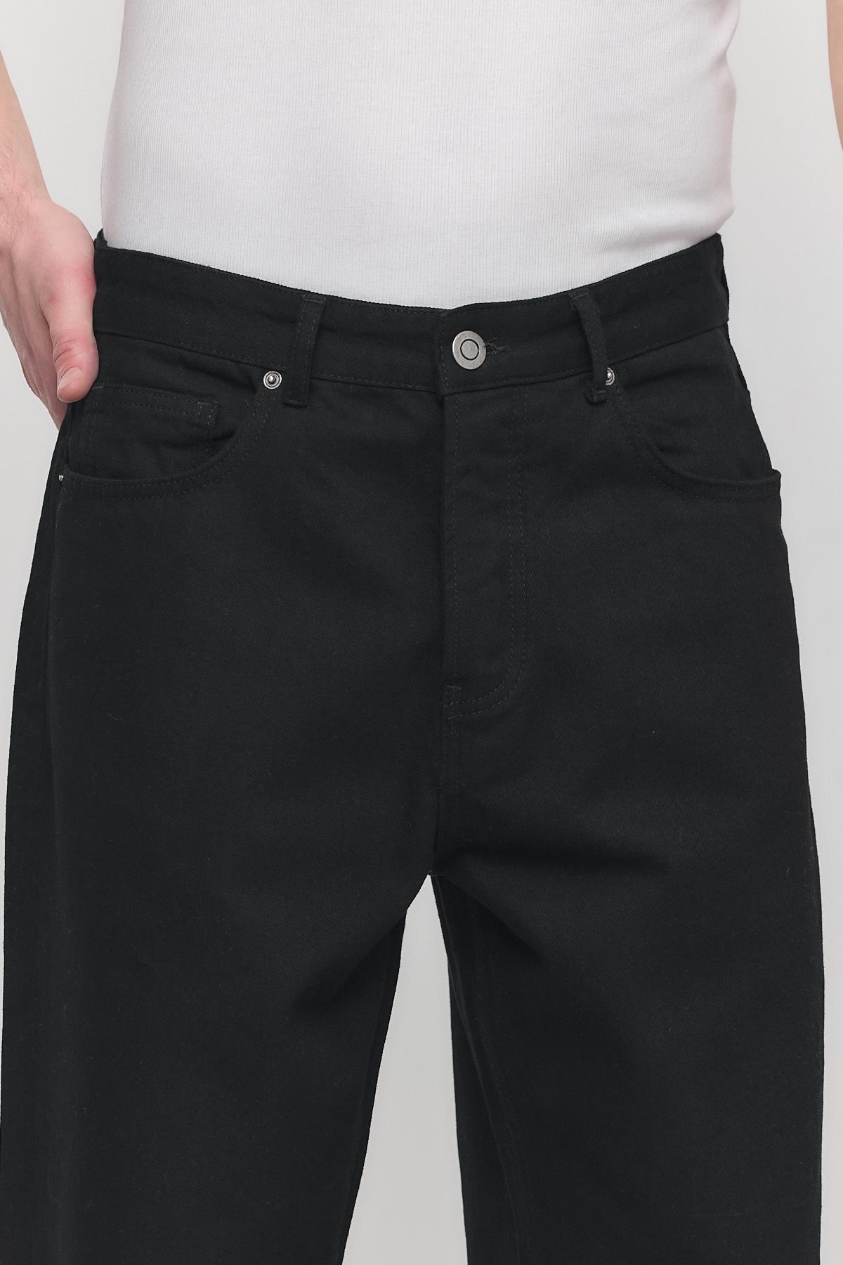 Erkek Rodri Baggy Jeans Siyah