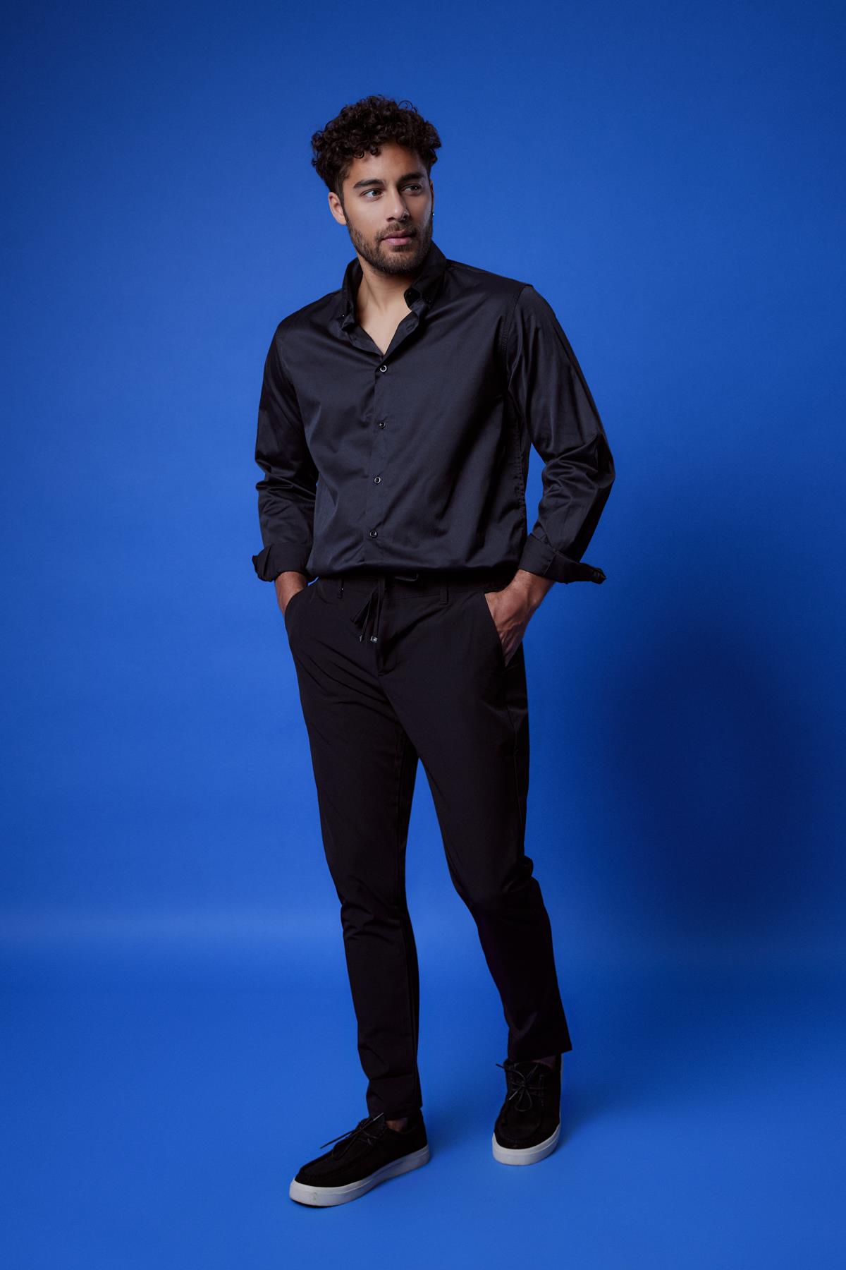 Sagres Klasik Gömlek Siyah