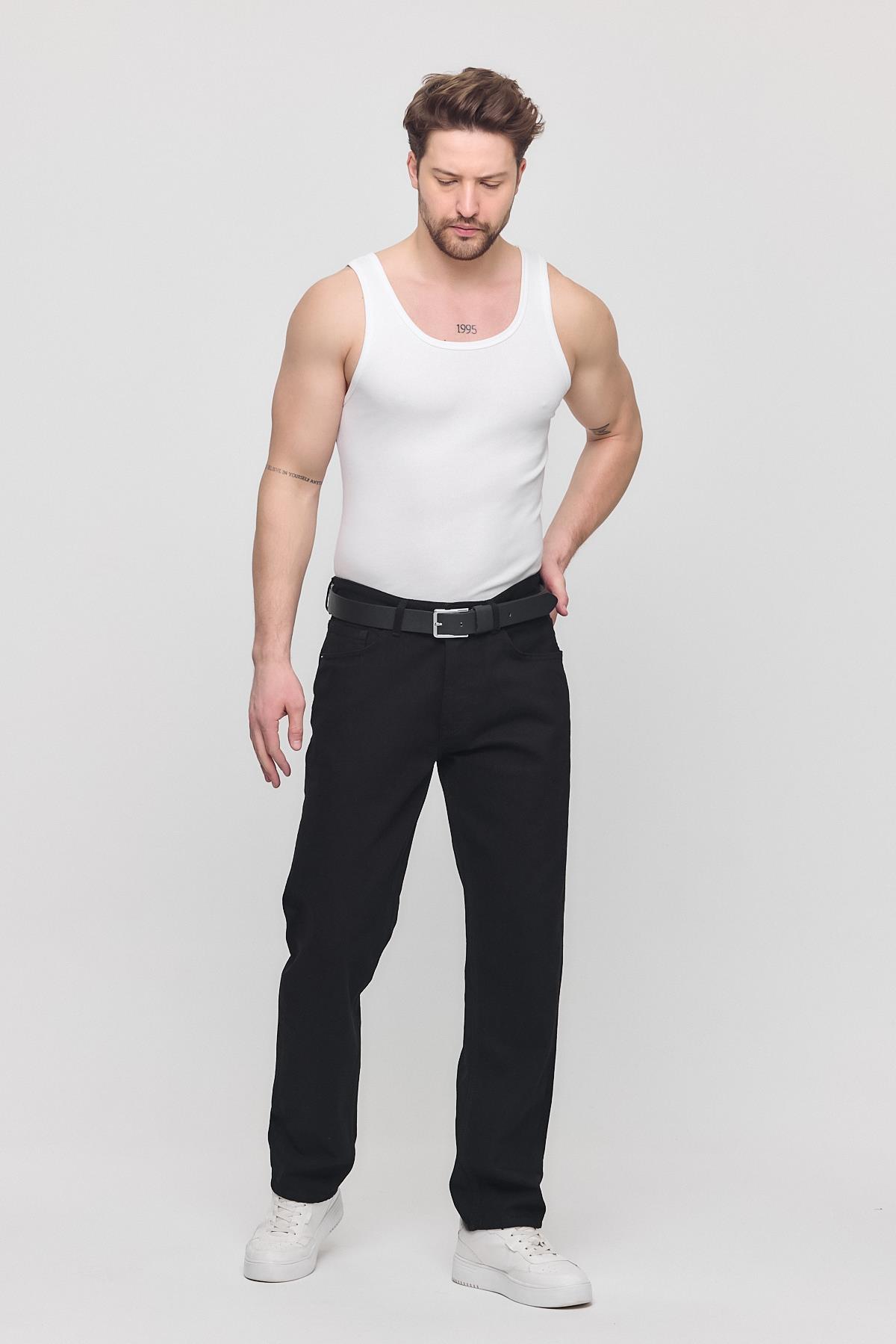 Erkek Vini Regular Kot Pantolon Siyah