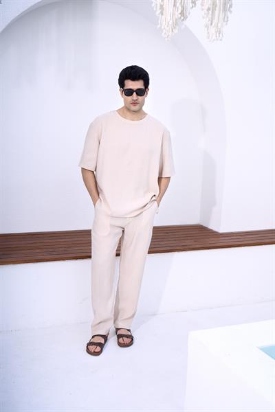 Erkek Colmar Oversize Modal Tshirt Bej