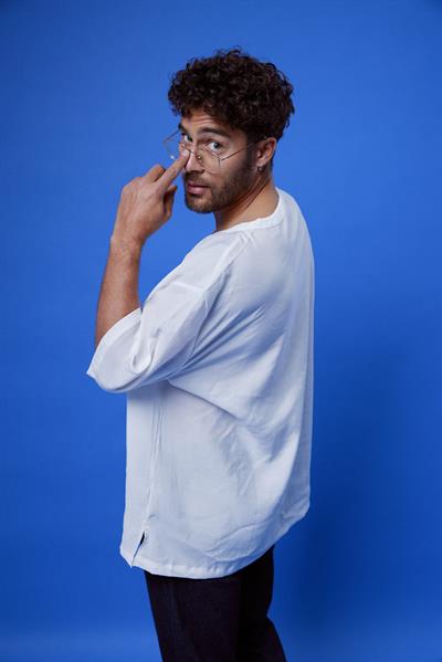 Erkek Colmar Oversize Modal Tshirt Beyaz