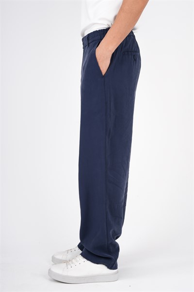Erkek Baggy Modal Kumaş Pantolon kansas İndigo